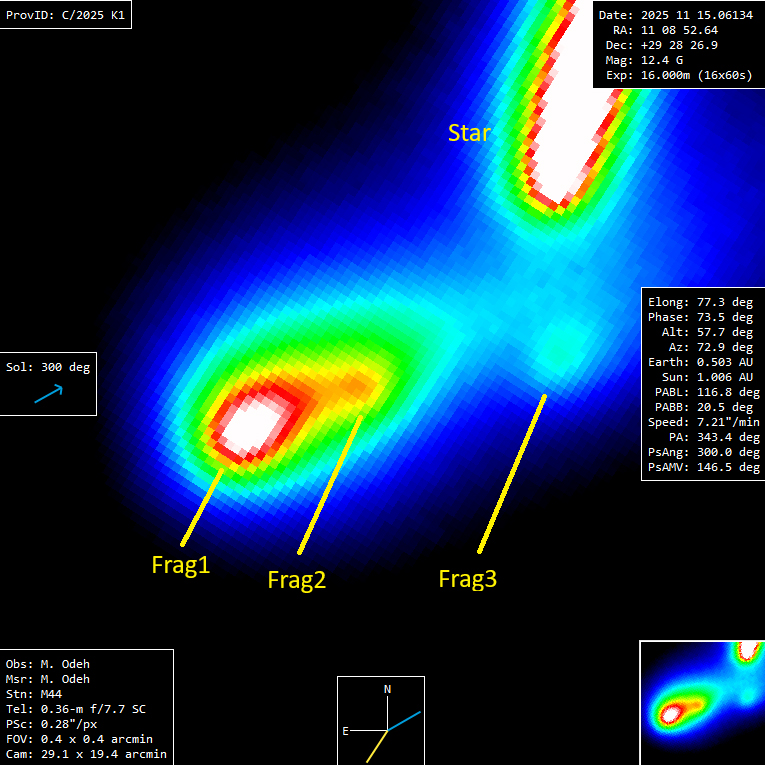“مرصد-الختم-الفلكي”-يرصد-تشظّي-مذنّب-”-أطلس”-إلى-ثلاث-نوى