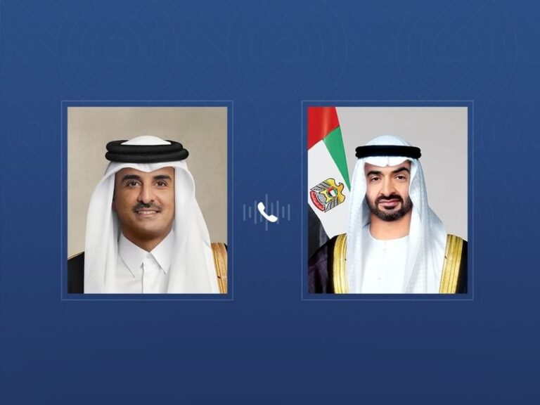رئيس-الدولة-وأمير-قطر-يبحثان-خلال-اتصال-هاتفي-المستجدات-في-المنطقة
