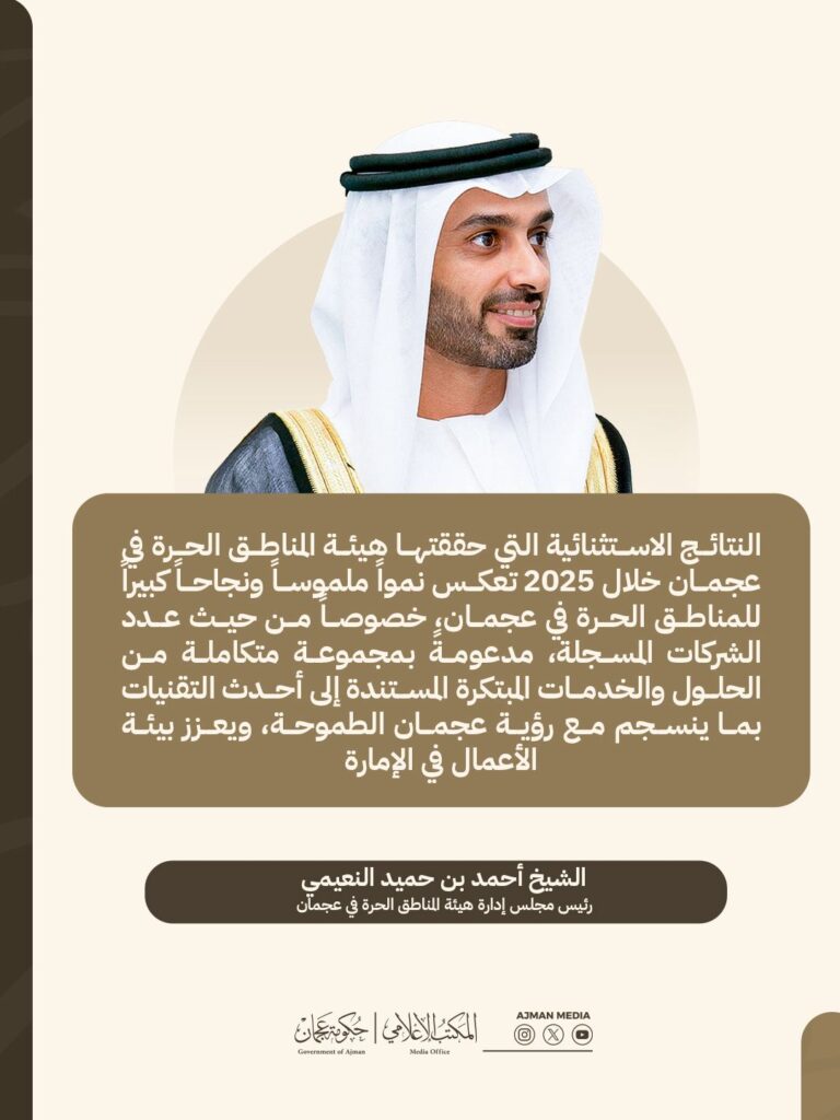 نمو-بـ-216%-للشركات-و17%-للإيرادات-في-مناطق-عجمان-الحرة-خلال-2025