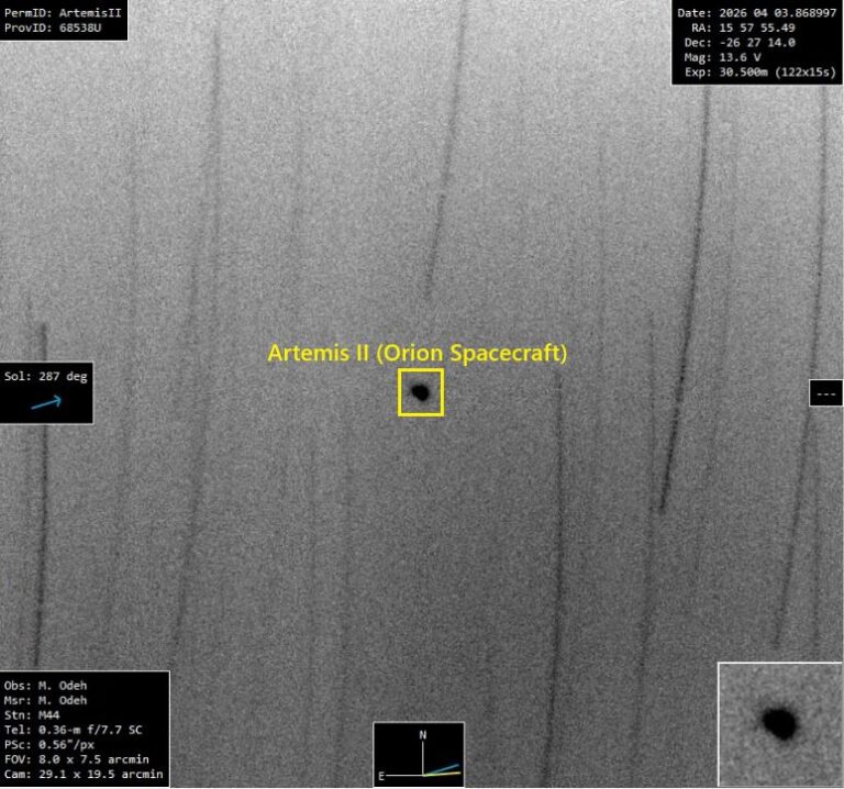 “مرصد-الختم-الفلكي”-يوثق-مسار-“أوريون”-نحو-القمر-ويرصد-تغير-لمعانها