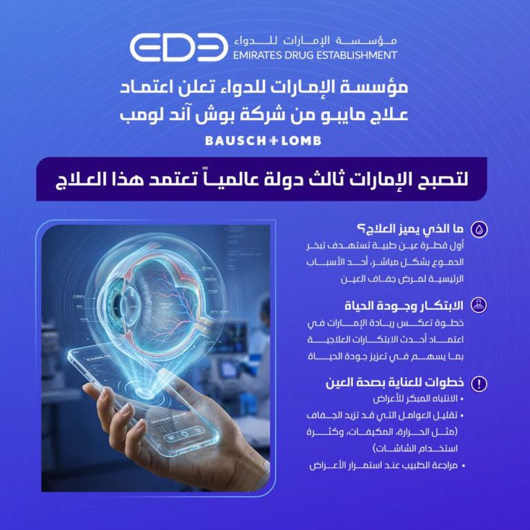 الإمارات-ثالث-دولة-عالمياً-تعتمد-قطرة-“مايبو”-علاجاً-مبتكراً-لجفاف-العين