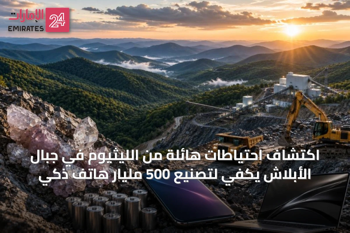 اكتشاف احتياطات هائلة من الليثيوم في جبال الأبلاش يكفي لتصنيع 500 مليار هاتف ذكي