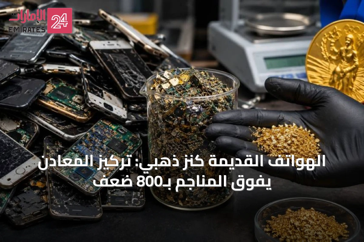 الهواتف القديمة كنز ذهبي: تركيز المعادن يفوق المناجم بـ800 ضعف