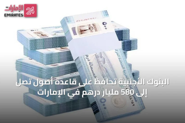 البنوك الأجنبية تحافظ على قاعدة أصول تصل إلى 580 مليار درهم في الإمارات