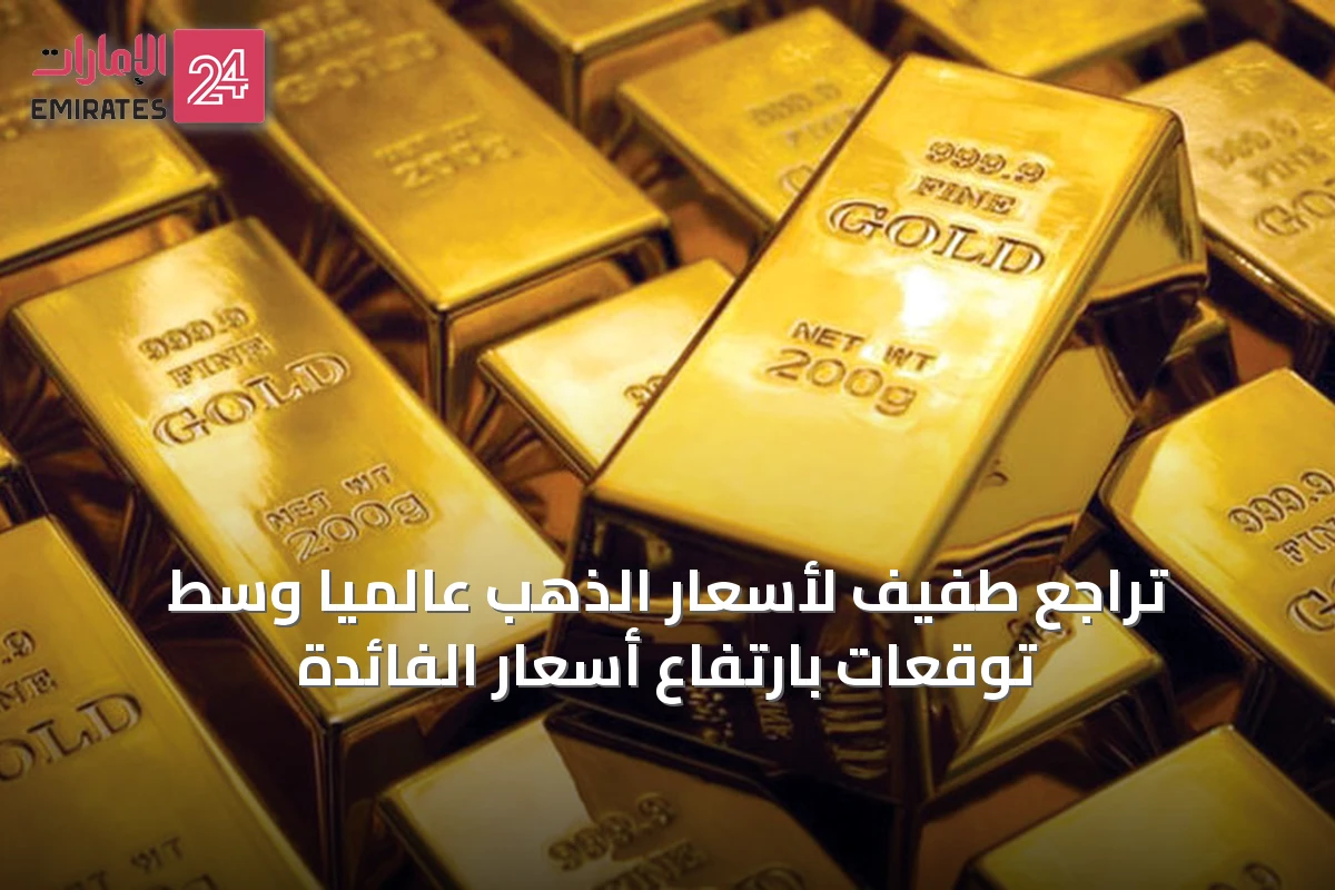 تراجع طفيف لأسعار الذهب عالمياً وسط توقعات بارتفاع أسعار الفائدة