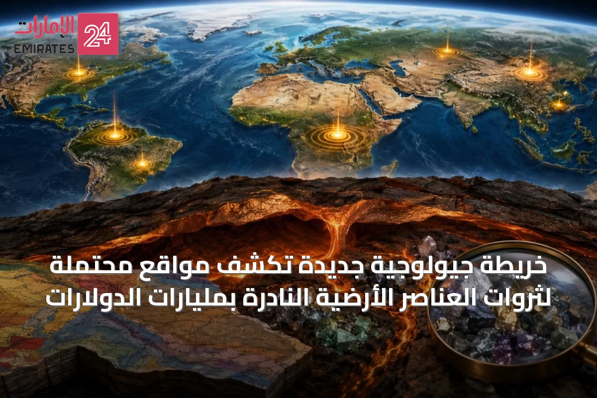 خريطة جيولوجية جديدة تكشف مواقع محتملة لثروات العناصر الأرضية النادرة بمليارات الدولارات