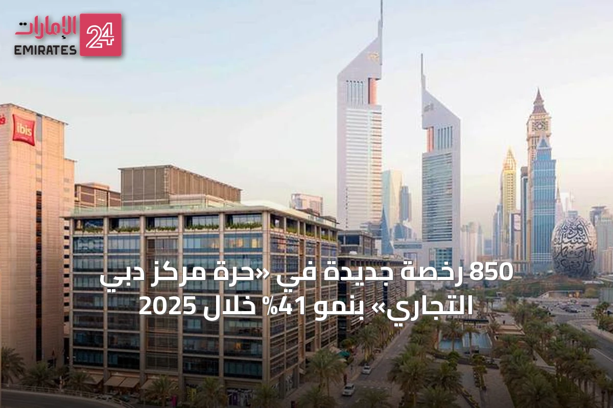 850 رخصة جديدة في «حرة مركز دبي التجاري» بنمو 41% خلال 2025