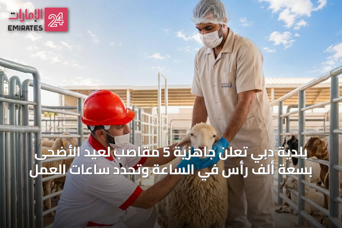 بلدية دبي تعلن جاهزية 5 مقاصب لعيد الأضحى بسعة ألف رأس في الساعة وتحدد ساعات العمل