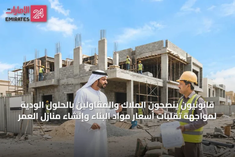 قانونيون ينصحون الملاك والمقاولين بالحلول الودية لمواجهة تقلبات أسعار مواد البناء وإنشاء منازل العمر