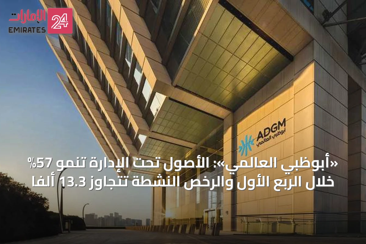 «أبوظبي العالمي»: الأصول تحت الإدارة تنمو 57% خلال الربع الأول والرخص النشطة تتجاوز 13.3 ألفًا