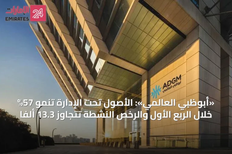 «أبوظبي العالمي»: الأصول تحت الإدارة تنمو 57% خلال الربع الأول والرخص النشطة تتجاوز 13.3 ألفًا