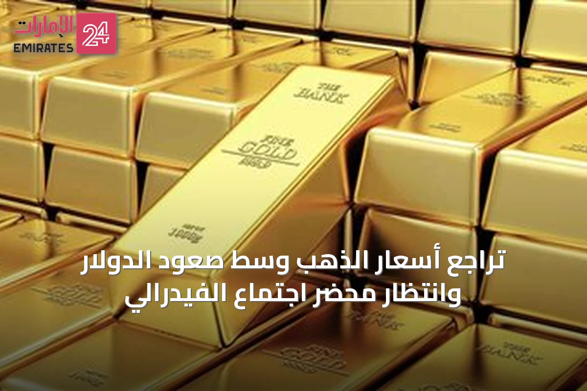 تراجع أسعار الذهب وسط صعود الدولار وانتظار محضر اجتماع الفيدرالي