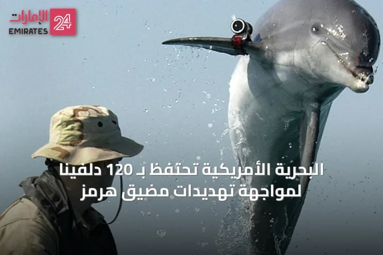 البحرية الأمريكية تحتفظ بـ 120 دلفيناً لمواجهة تهديدات مضيق هرمز
