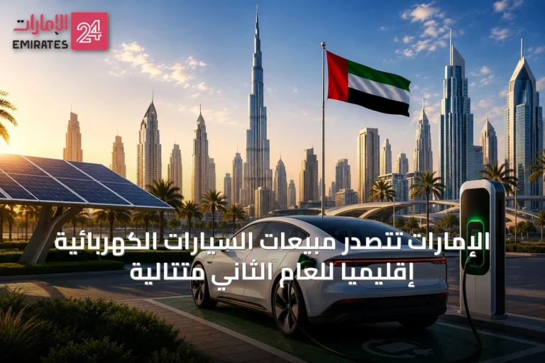 الإمارات تتصدر مبيعات السيارات الكهربائية إقليمياً للعام الثاني متتاليةً