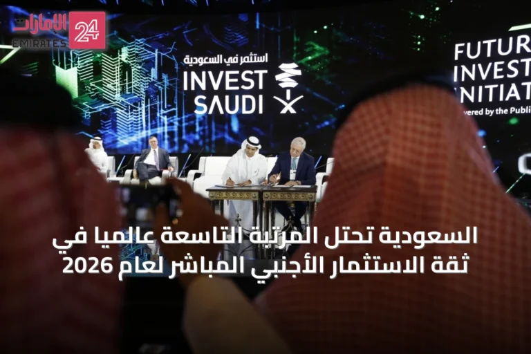 السعودية تحتل المرتبة التاسعة عالمياً في ثقة الاستثمار الأجنبي المباشر لعام 2026