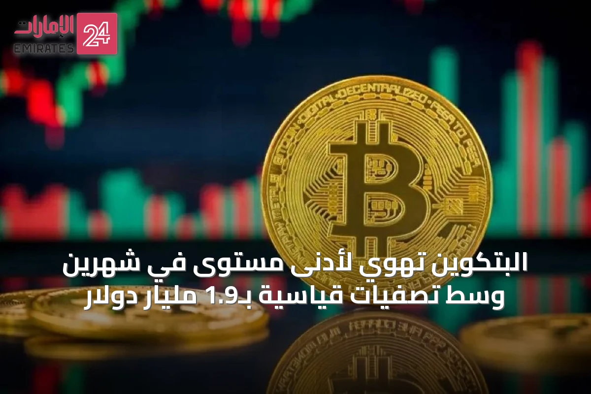 البتكوين تهوي لأدنى مستوى في شهرين وسط تصفيات قياسية بـ1.9 مليار دولار