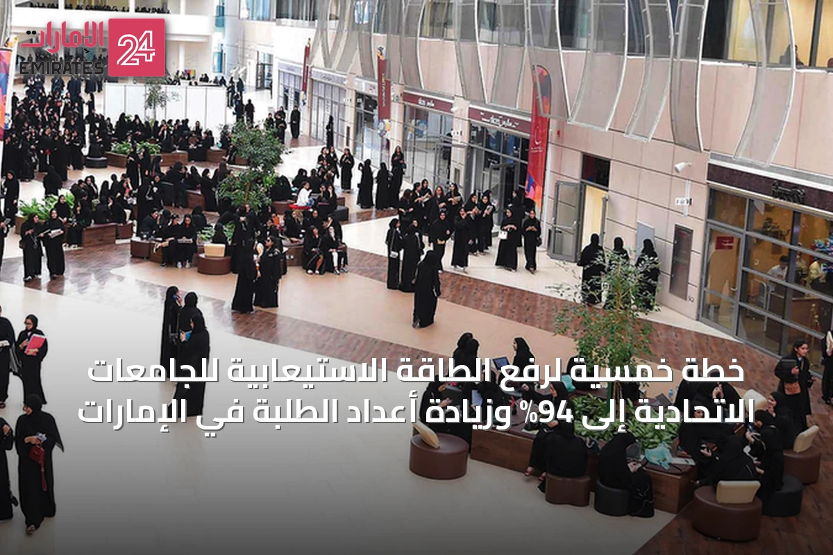خطة خمسية لرفع الطاقة الاستيعابية للجامعات الاتحادية إلى 94% وزيادة أعداد الطلبة في الإمارات