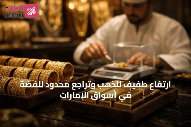 ارتفاع طفيف للذهب وتراجع محدود للفضة في أسواق الإمارات