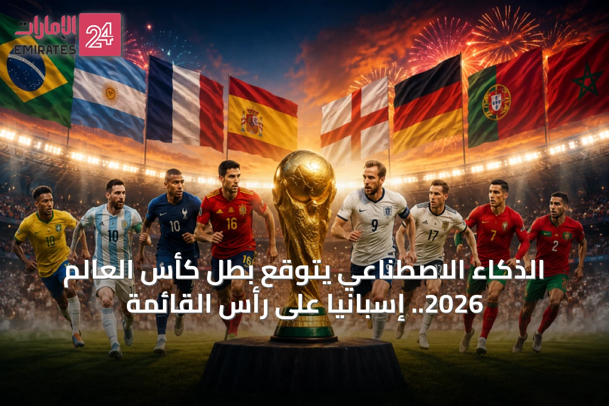 الذكاء الاصطناعي يتوقع بطل كأس العالم 2026.. إسبانيا على رأس القائمة