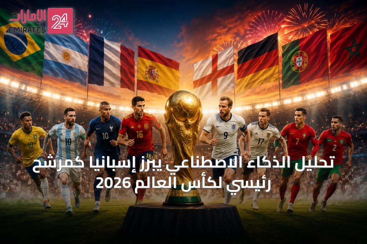 تحليل الذكاء الاصطناعي يبرز إسبانيا كمرشح رئيسي لكأس العالم 2026