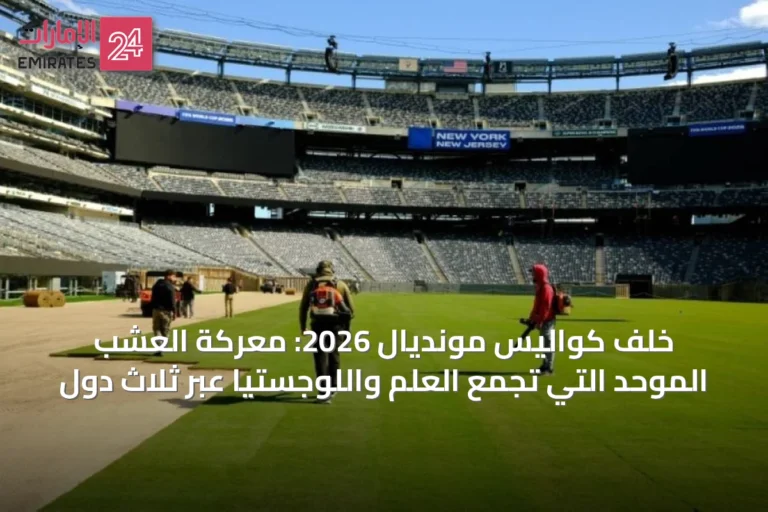 خلف كواليس مونديال 2026: معركة العشب الموحد التي تجمع العلم واللوجستيا عبر ثلاث دول