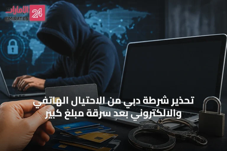 تحذير شرطة دبي من الاحتيال الهاتفي والالكتروني بعد سرقة مبلغ كبير