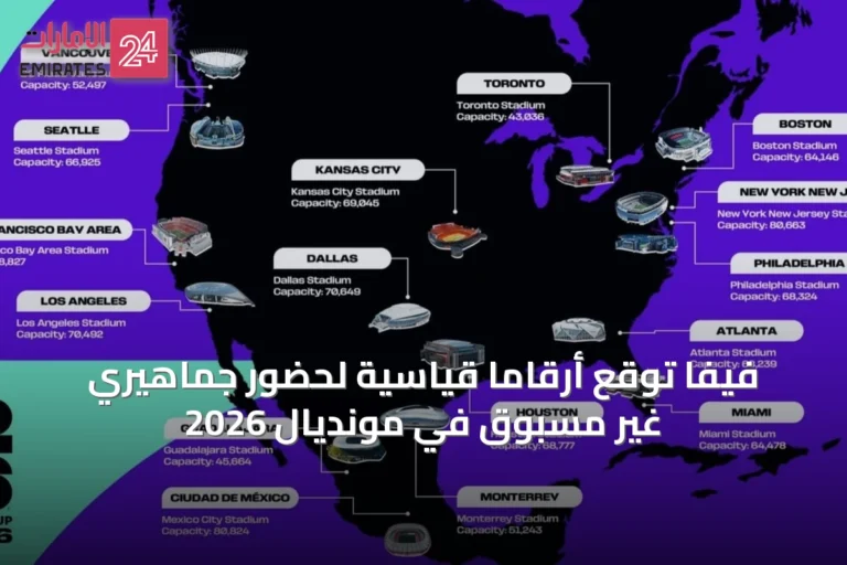 فيفا توقع أرقامًا قياسية لحضور جماهيري غير مسبوق في مونديال 2026
