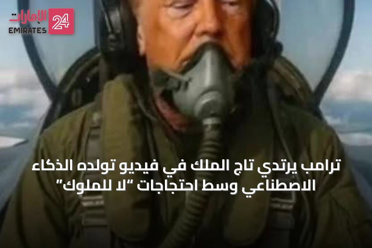 ترامب يرتدي تاج الملك في فيديو تولده الذكاء الاصطناعي وسط احتجاجات “لا للملوك”
