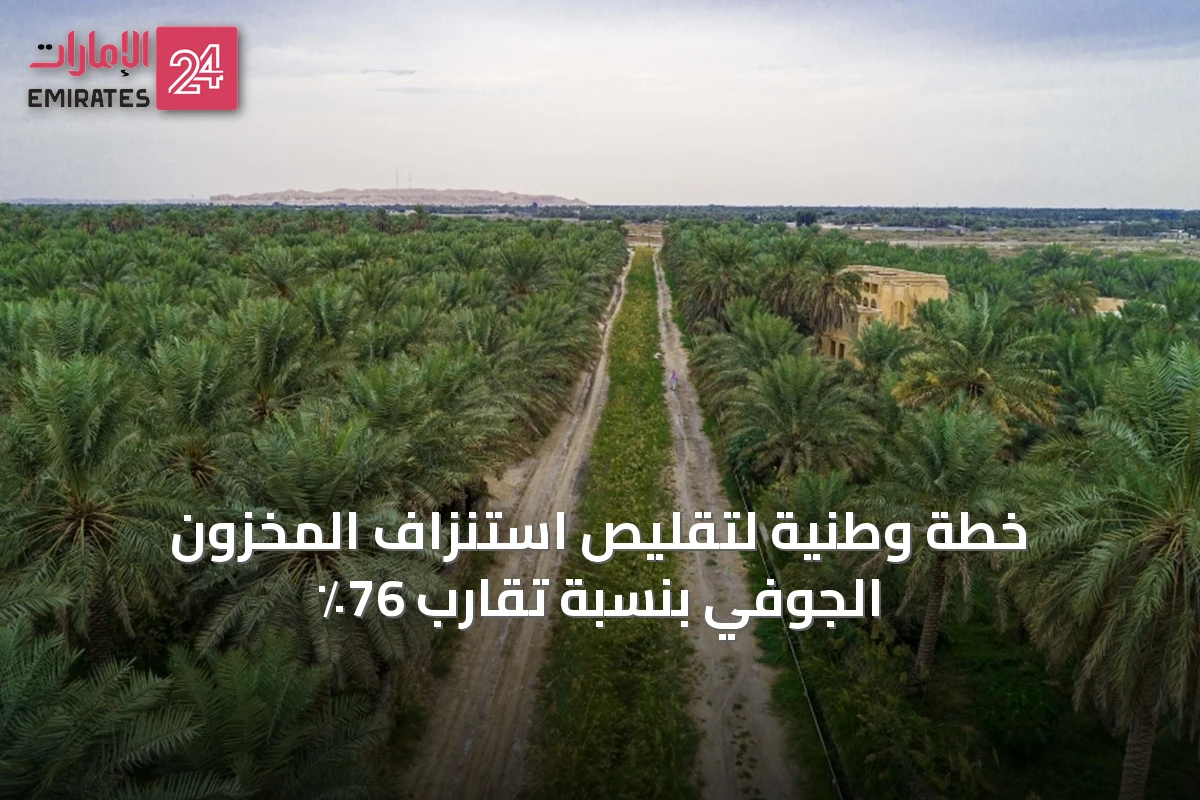 خطة وطنية لتقليص استنزاف المخزون الجوفي بنسبة تقارب 76٪