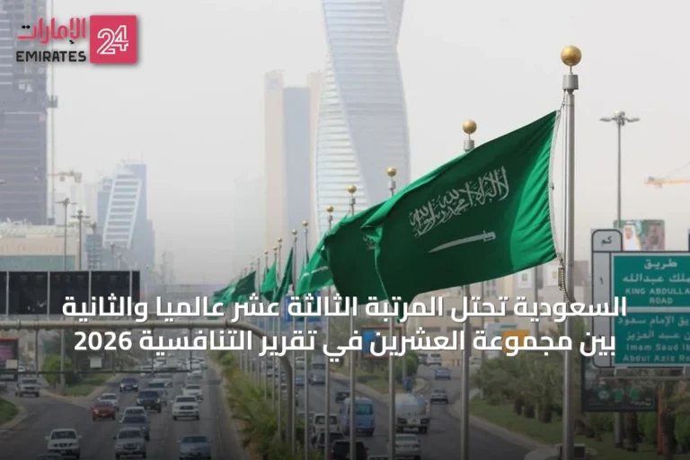 السعودية تحتل المرتبة الثالثة عشر عالمياً والثانية بين مجموعة العشرين في تقرير التنافسية 2026