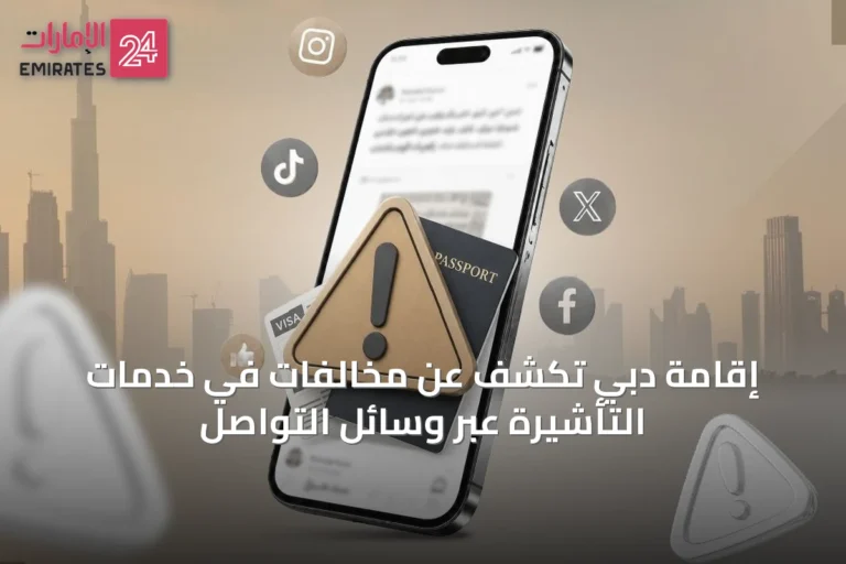 إقامة دبي تكشف عن مخالفات في خدمات التأشيرة عبر وسائل التواصل