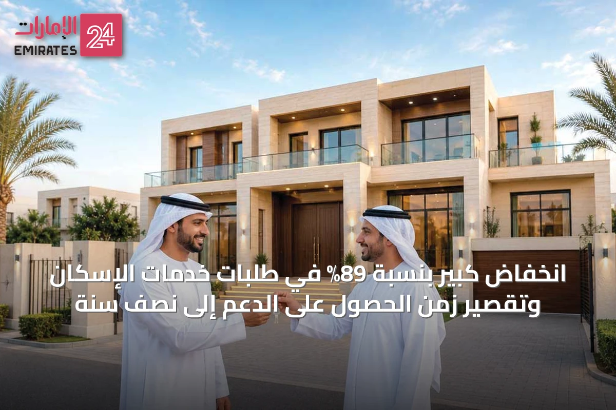 انخفاض كبير بنسبة 89% في طلبات خدمات الإسكان وتقصير زمن الحصول على الدعم إلى نصف سنة