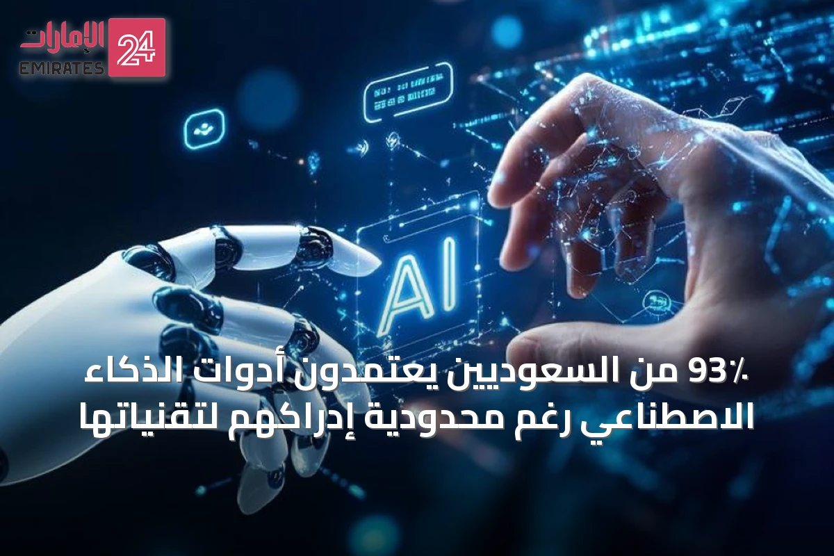 93٪ من السعوديين يعتمدون أدوات الذكاء الاصطناعي رغم محدودية إدراكهم لتقنياتها