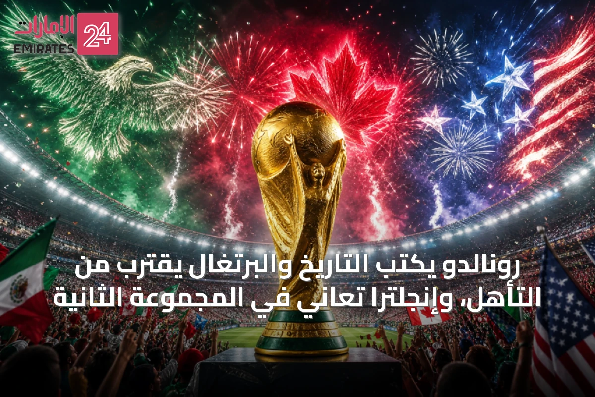 رونالدو يكتب التاريخ والبرتغال يقترب من التأهل، وإنجلترا تعاني في المجموعة الثانية