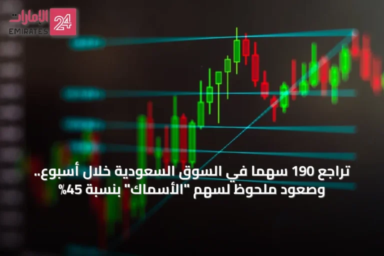 تراجع 190 سهمًا في السوق السعودية خلال أسبوع.. وصعود ملحوظ لسهم "الأسماك" بنسبة 45%