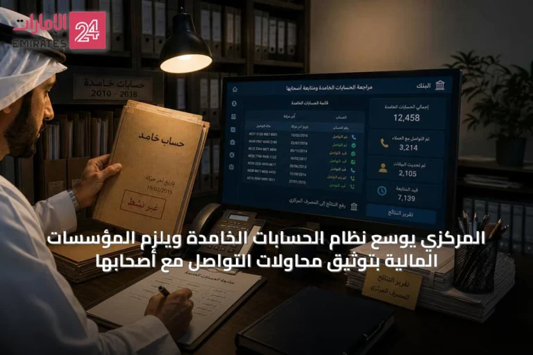 المركزي يوسع نظام الحسابات الخامدة ويلزم المؤسسات المالية بتوثيق محاولات التواصل مع أصحابها