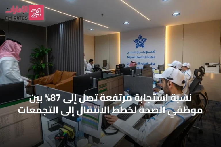 نسبة استجابة مرتفعة تصل إلى 87% بين موظفي الصحة لخطط الانتقال إلى التجمعات