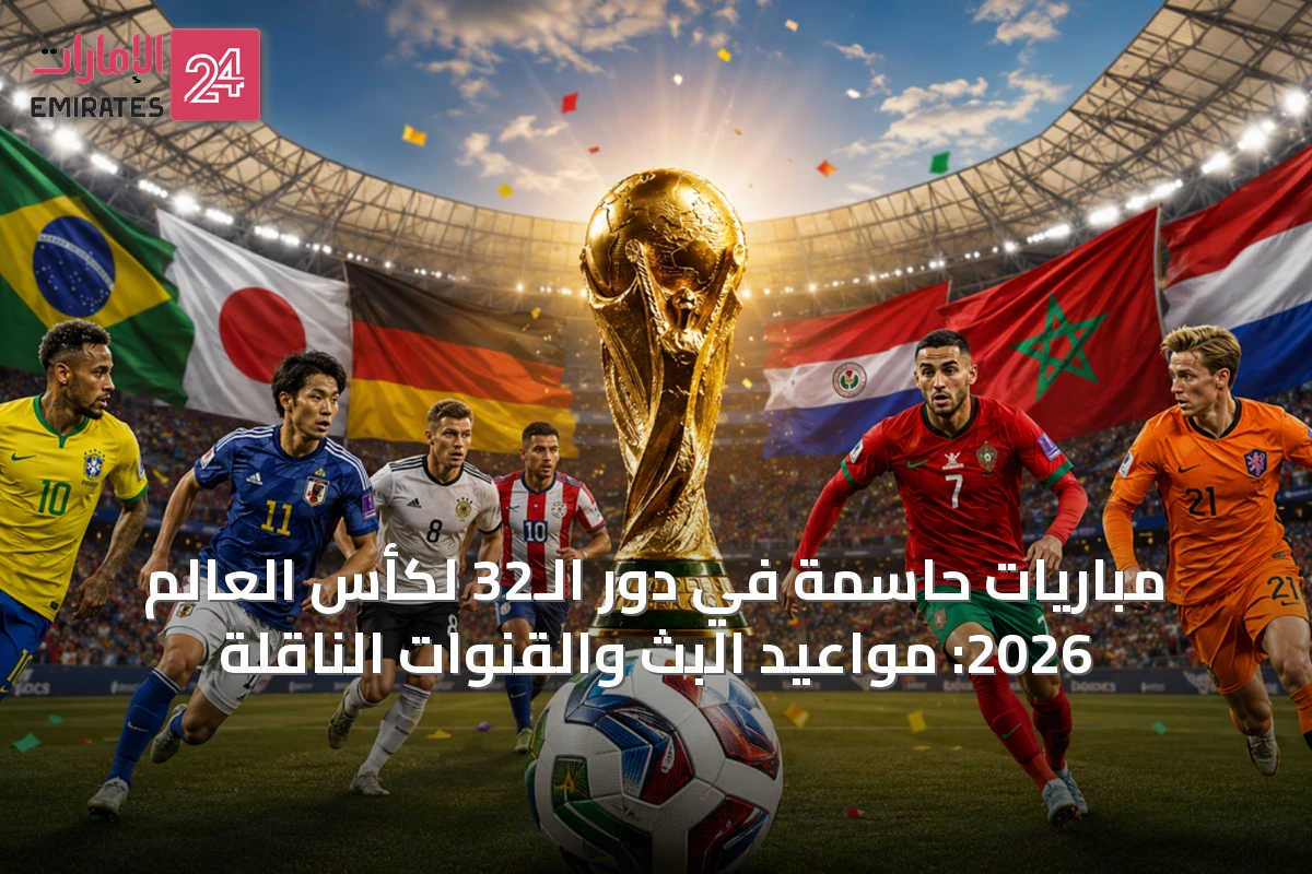 مباريات حاسمة في دور الـ32 لكأس العالم 2026: مواعيد البث والقنوات الناقلة