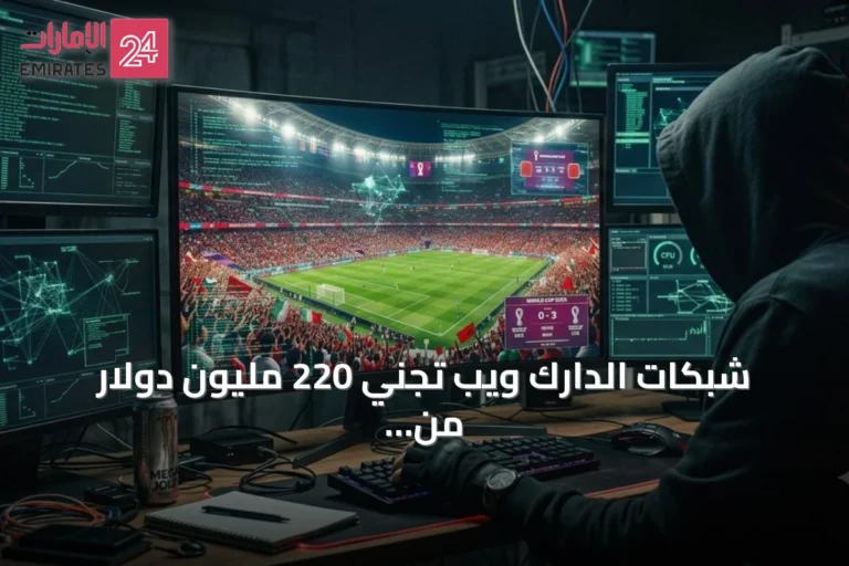 شبكات الدارك ويب تجني 220 مليون دولار من اختراق حسابات مشاهدي مونديال 2026