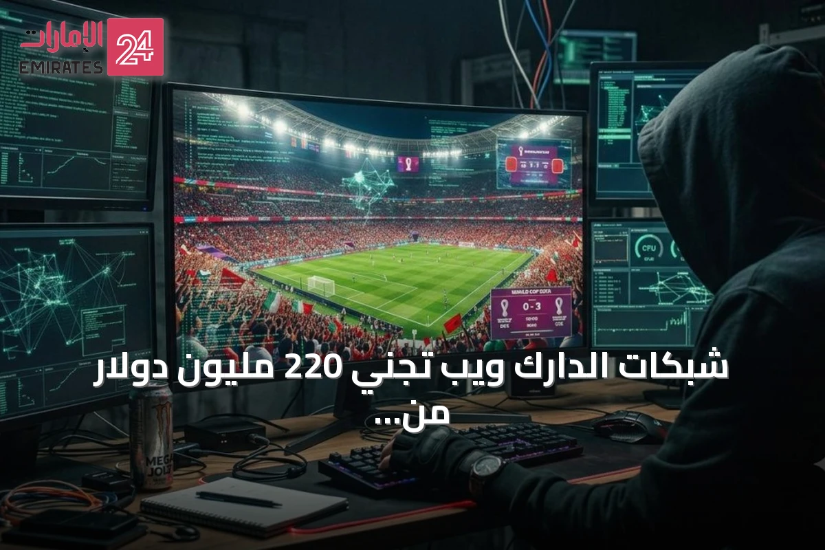شبكات الدارك ويب تجني 220 مليون دولار من اختراق حسابات مشاهدي مونديال 2026