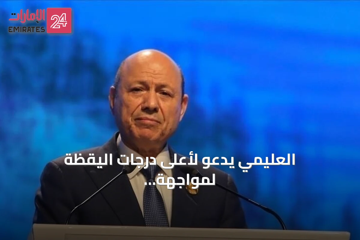 العليمي يدعو لأعلى درجات اليقظة لمواجهة تصعيد الحوثي ويتحدث عن مستجدات اللقاء بالرياض