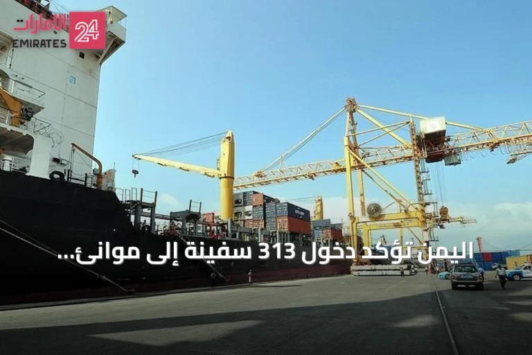 اليمن تؤكد دخول 313 سفينة إلى موانئ الحوثي منذ بداية عام 2026
