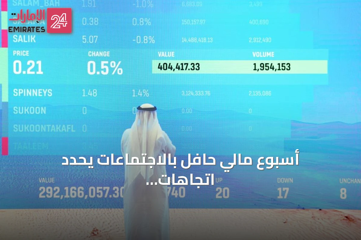 أسبوع مالي حافل بالاجتماعات يحدد اتجاهات الأسهم في الإمارات