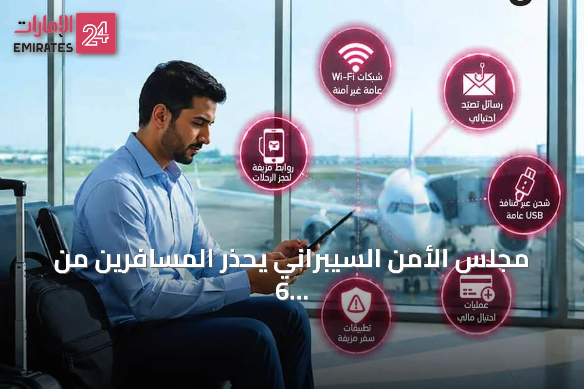 مجلس الأمن السيبراني يحذر المسافرين من 6 تهديدات إلكترونية ويقدم إرشادات وقائية