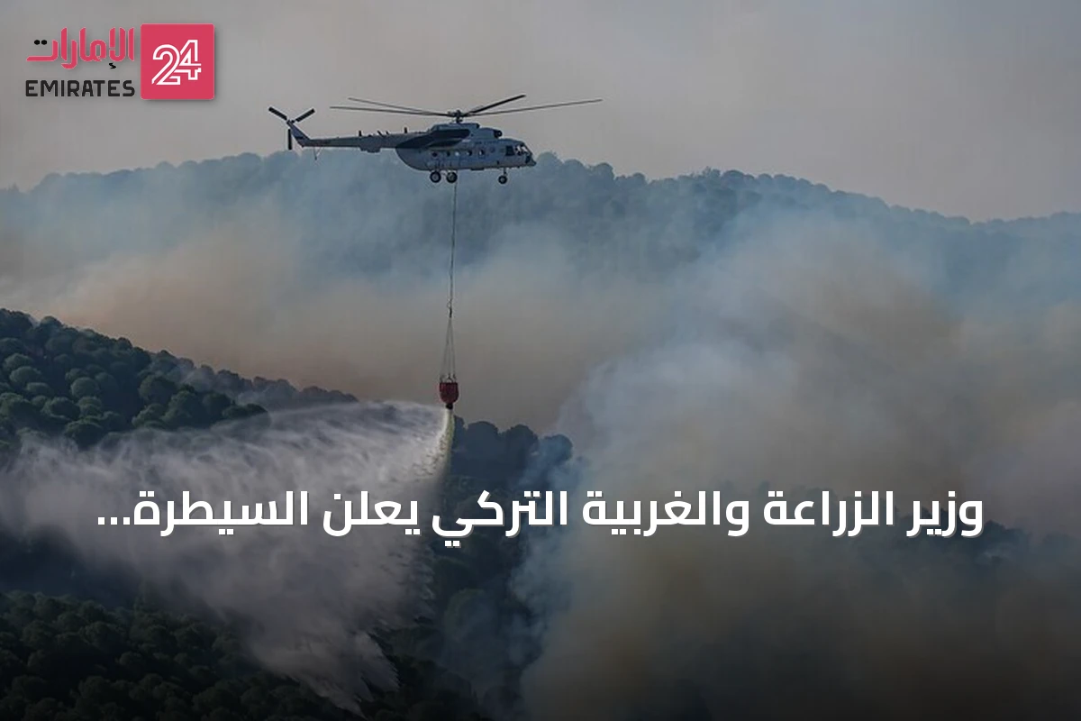 وزير الزراعة والغربية التركي يعلن السيطرة الكاملة على حرائق غابات في ثلاث ولايات