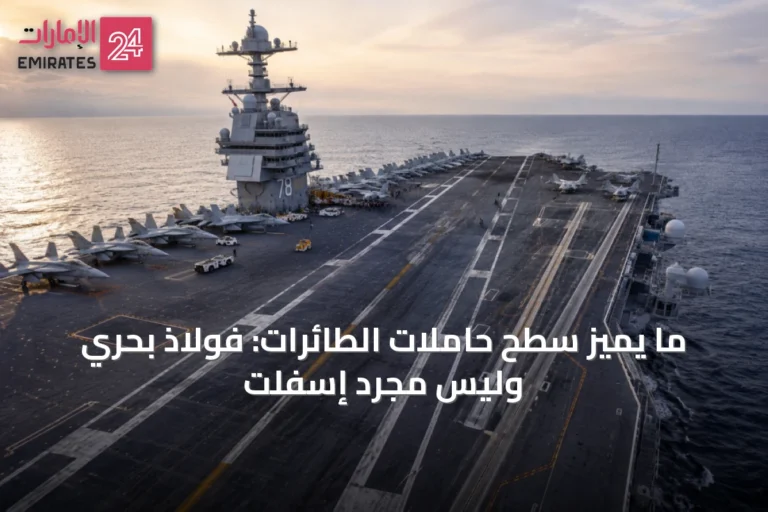ما يميّز سطح حاملات الطائرات: فولاذ بحري وليس مجرد إسفلت