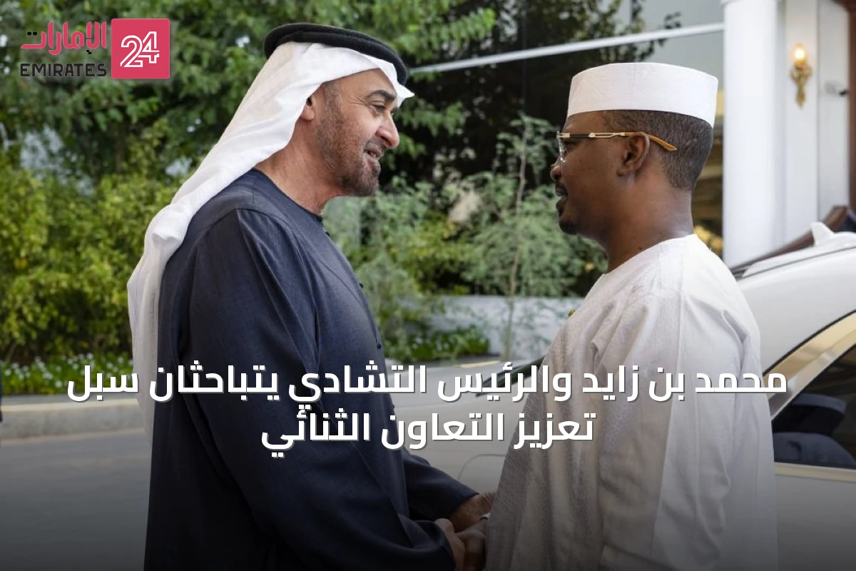 محمد بن زايد والرئيس التشادي يتباحثان سبل تعزيز التعاون الثنائي