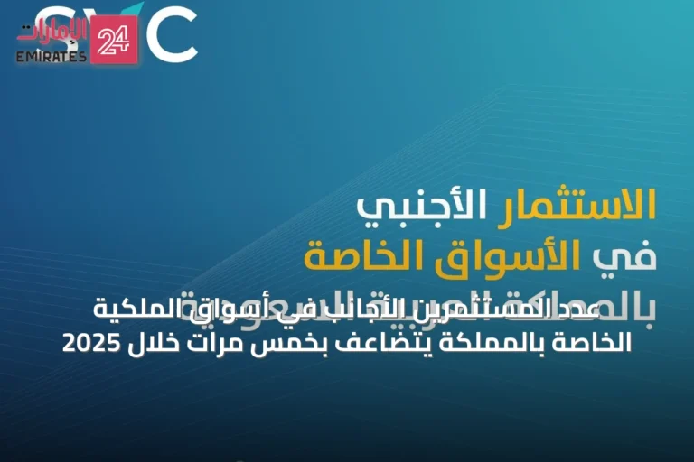 عدد المستثمرين الأجانب في أسواق الملكية الخاصة بالمملكة يتضاعف بخمس مرات خلال 2025