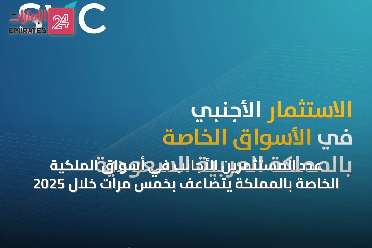 عدد المستثمرين الأجانب في أسواق الملكية الخاصة بالمملكة يتضاعف بخمس مرات خلال 2025