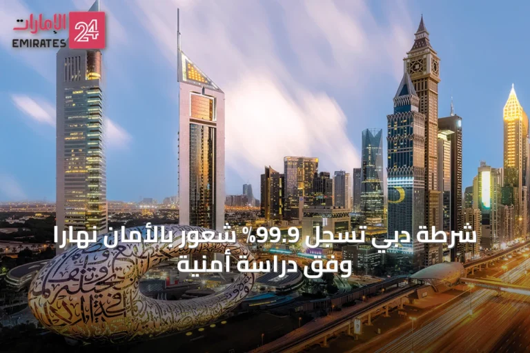 شرطة دبي تسجل 99.9% شعور بالأمان نهاراً وفق دراسة أمنية